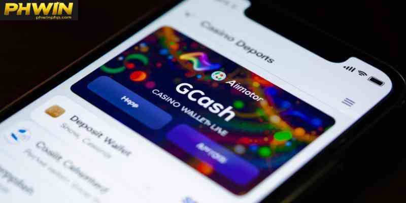 GCash casino deposit mobile wallet interface on smartphone