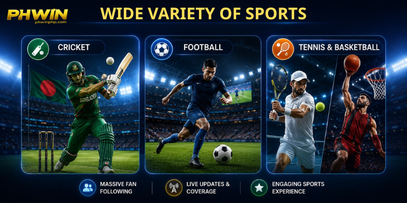 Wide Variety of Sports